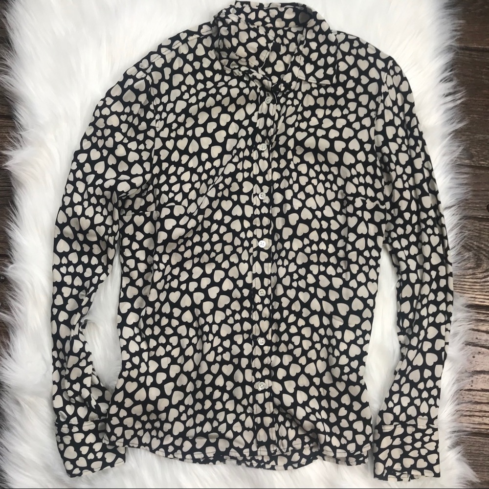 J.Crew Silk Boy Shirt in Heart Throb - Size 2